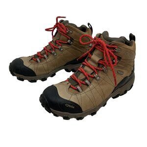 Oboz Bridger BDRY Mid Waterproof Leather Hiking Trail Boots Womens 9 Brown